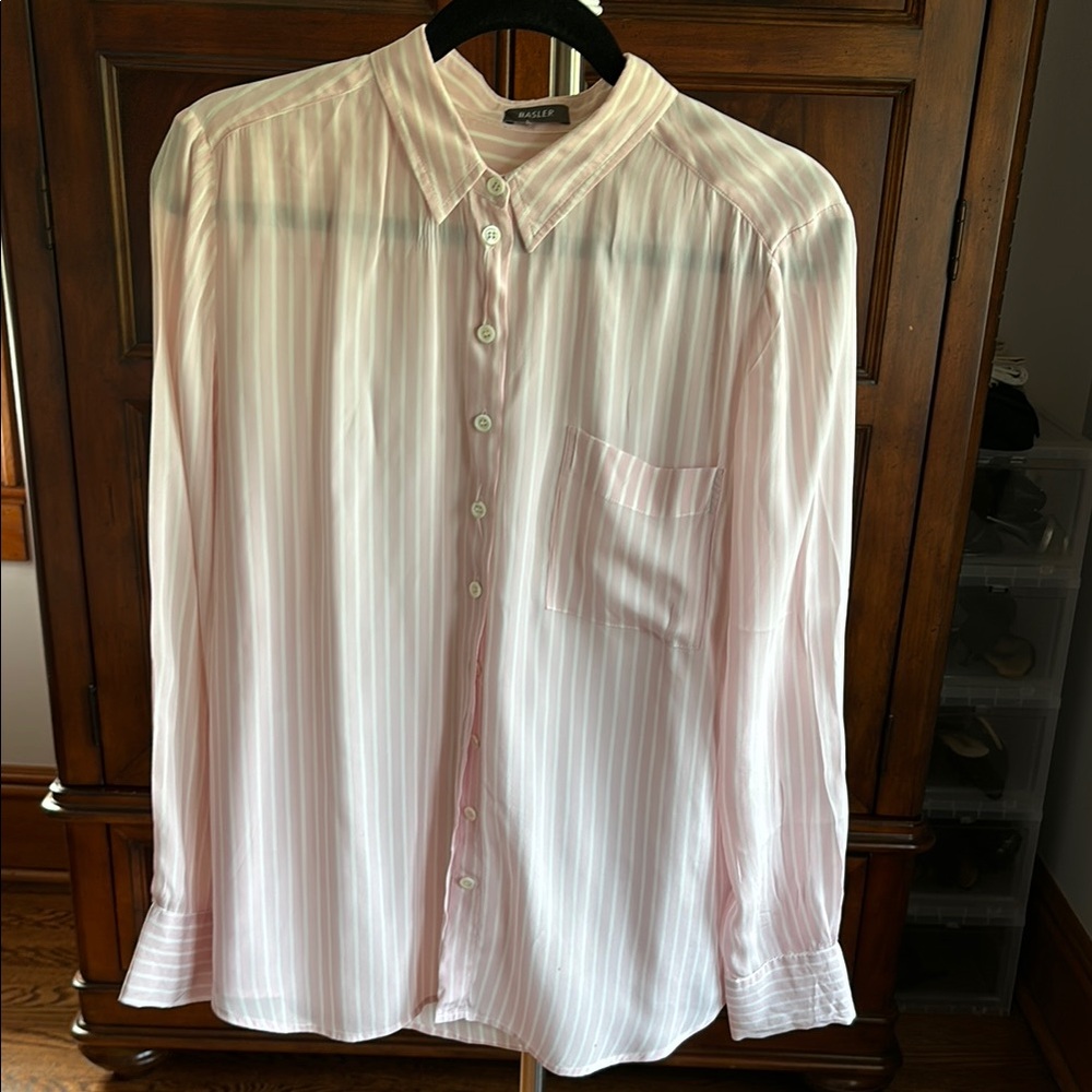 Basler Pink Striped Button Down Shirt